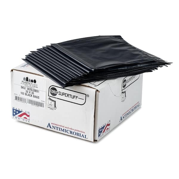 Plasticplace 25 Gal. Eco-Friendly Trash Bags - Black (Case of 100)