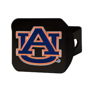 NCAA Auburn University Color Emblem on Black Hitch Cover
