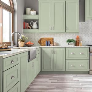 1 gal. #M380-2 Glade Green Semi-Gloss Enamel Interior Cabinet and Trim Paint