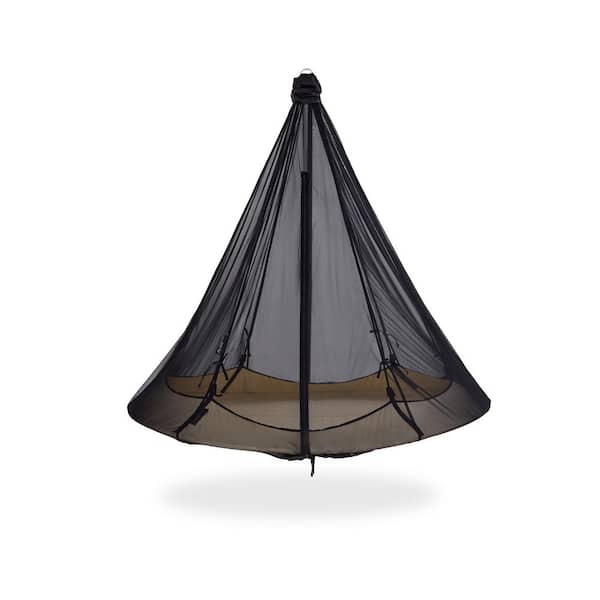 HANGOUT POD Polyester Ultrafine Mesh Mosquito Net for Hammock Bed in Sheer Black