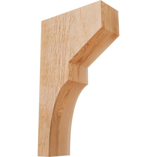 Ekena Millwork 4 in. x 10 in. x 18 in. Western Red Cedar Monterey Rough Sawn Corbel