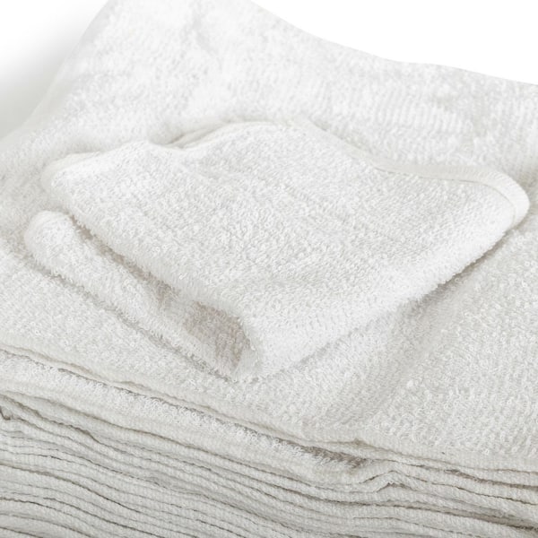 HDX 14 in. x 14 in. Multi-Purpose Terry Towels (100-Pack) T-00902