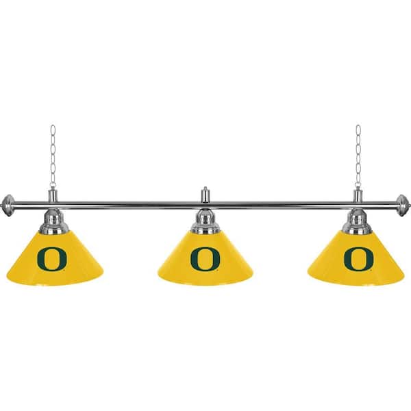 Trademark Global University of Oregon 3-Light Yellow Billiard Lamp