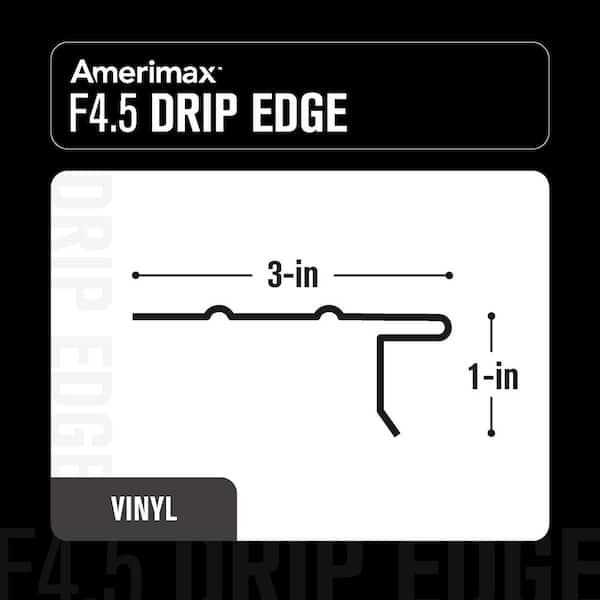 Amerimax Home Products 3 in. x 10 ft. White Vinyl Drip Edge