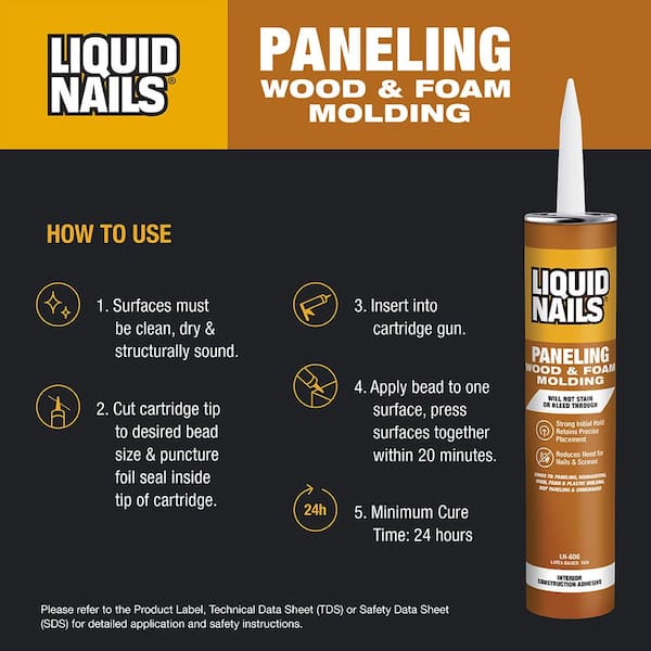 liquid nails general purpose construction adhesive ln 606 c3 600