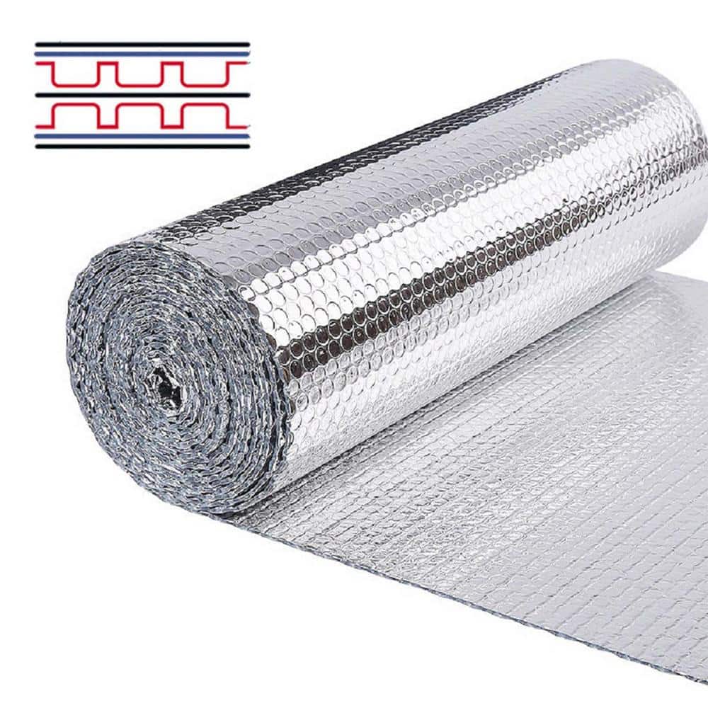 Pro Space 48 In X 10 Ft Radiant Barrier Double Bubble Aluminum Foil Reflective Insulation