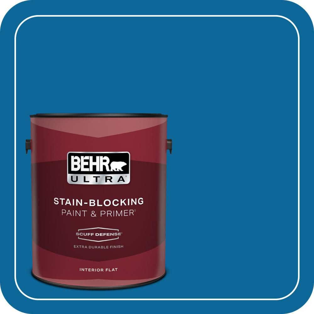 1 gal. #MQ4-58 Mondrian Blue Extra Durable Flat Interior Paint & Primer price history on PriceWatchPro