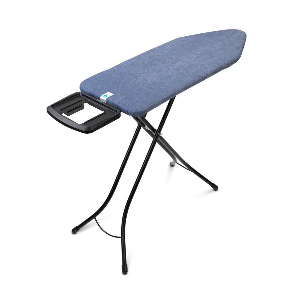 Denim Blue Freestanding Ironing Board with Steam Iron Rest