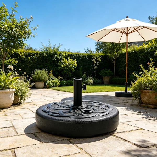 9ft rectangular patio umbrella JONATHAN Y Sidney 9 ft. Half Patio Umbrella with Crank