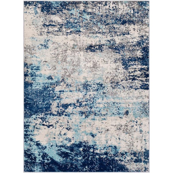 Gene Dark Blue 5 ft. 3 in. x 7 ft. 3 in. Area Rug