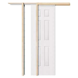 TENONER 48 in. x 80 in. 6 Panel, Hollow Core, White Primed, MDF ...