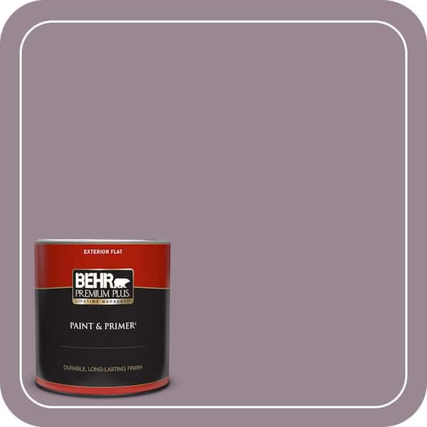 BEHR PREMIUM PLUS 1 qt. #690F-5 Purple Mauve Flat Exterior Paint & Primer