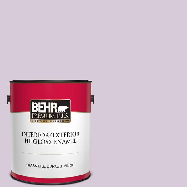 BEHR PREMIUM PLUS 1 gal. #670C-3 Purple Cream Hi-Gloss Enamel Interior/Exterior Paint
