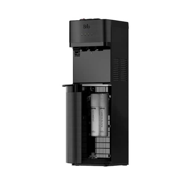 Brio 500 Series 2 Stage Bottleless Countertop Water Cooler Dispenser Filtration Tri Temperature With Free Filters Included Clpou520uvf2blk The Home Depot