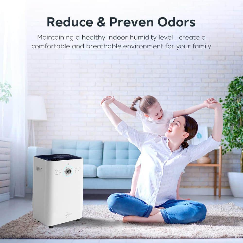 125 Pt White Commercial Dehumidifier with Pump and Auto Defrost