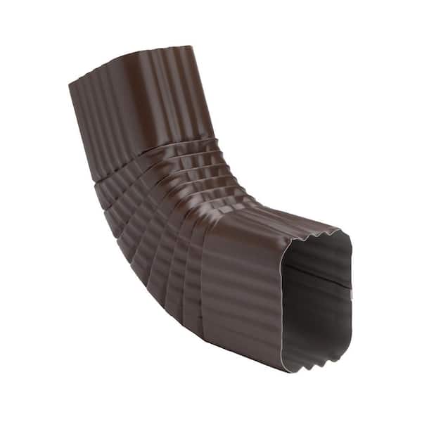 2 in. x 3 in. Brown Aluminum Downspout B-Elbow