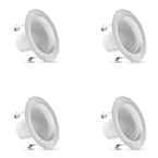 4 in. Integrated LED White Retrofit Recessed Light Trim Dimmable CEC Downlight Selectable CCT, 4-Pack