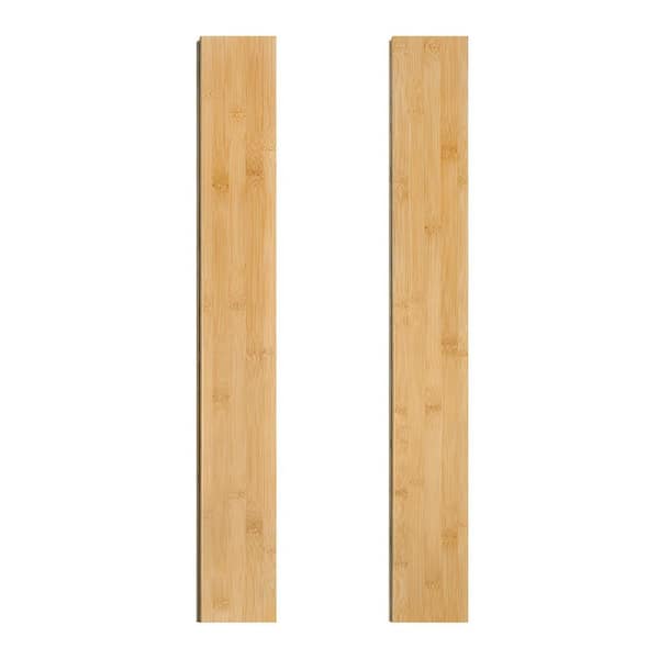 40.15 in. L x 5.11 in. W Prefinished Tongue and Groove Solid Bamboo Flooring, Light Honey, 2-Pack (2.86 sq. ft./Case)