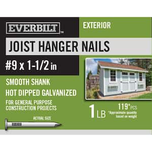 #9 1-1/2 in. Joist Hanger Nails Hot Dipped Galvanized 1 lb (Approximately 119 Pieces)