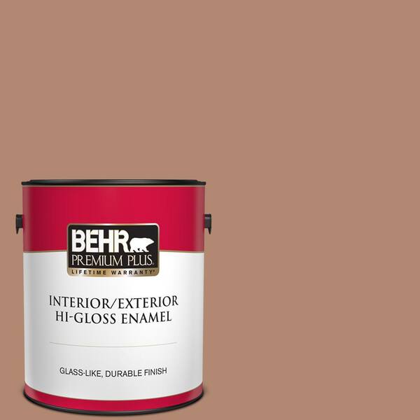BEHR PREMIUM PLUS 1 gal. #S200-5 Minestrone Hi-Gloss Enamel Interior/Exterior Paint