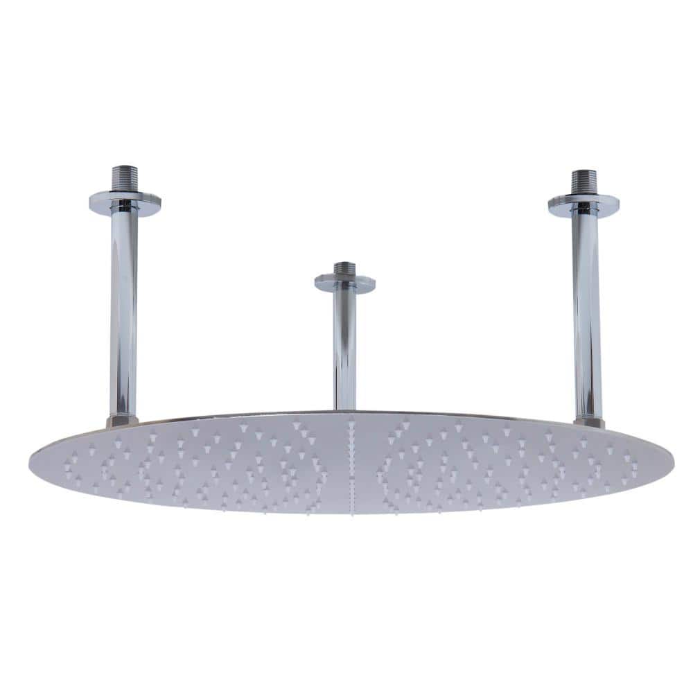 Ultra Thin Brushed Stainless Steel Ceiling Mounted Rain Shower Head