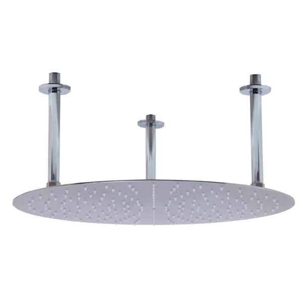 ALFI BRAND 1-Spray 20 in. Single Ceiling Mount Fixed Rain Shower Head in Brushed Stainless Steel