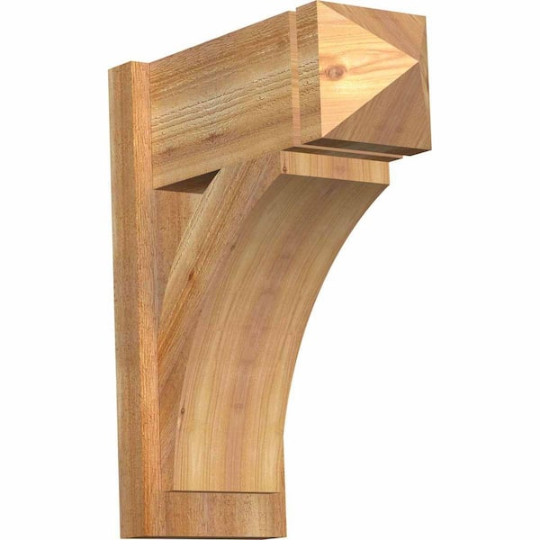 Ekena Millwork 8 in. x 22 in. x 18 in. Thorton Arts and Crafts Rough Sawn Western Red Cedar Outlooker