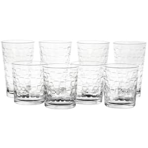 Canton 16-Piece Embossed Square Glassware Assorted Tumbler and DOF Set
