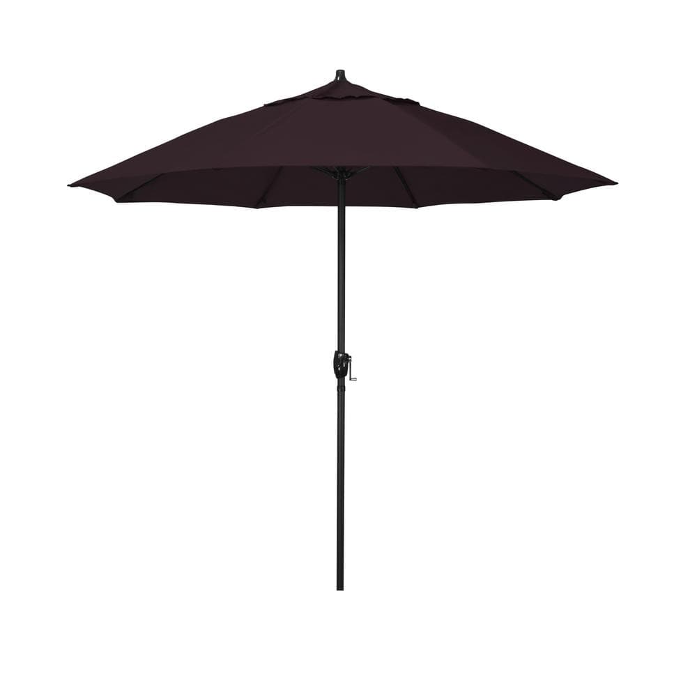 7.5 ft. Black Aluminum Market Patio Umbrella Fiberglass Ribs and Auto Tilt in Purple Pacifica price history on PriceWatchPro