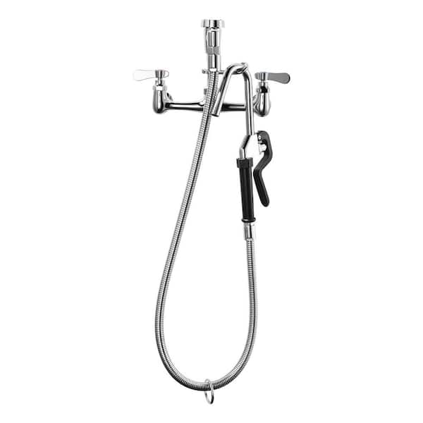ARCORA Commercial Wall Mounted Pot Filler Faucet with Hot and Cold Water Fearture in Chrome