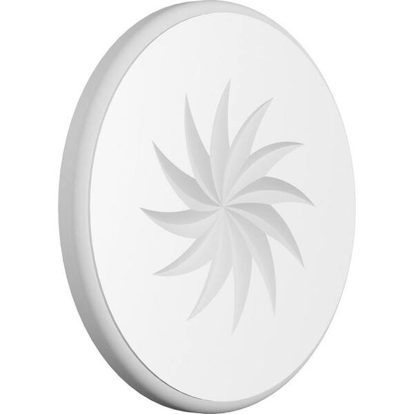 Ekena Millwork 7-in W x 7-in H x-1/2-in P Standard Grayson Spiral Rosette With Rounded Edge