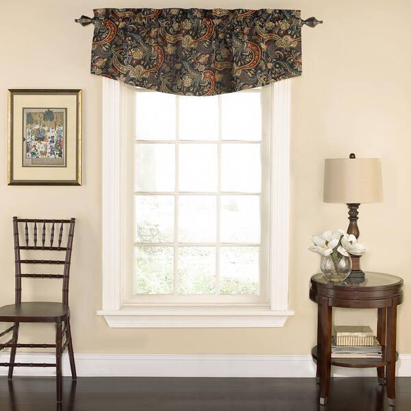 Waverly Rhapsody Floral Window Valance in Jewel - 52 in. W x 18 in. L