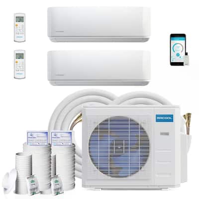 36,000 BTU 3-Ton 2-Zone Ductless Mini-Split Air Conditioner and Heat Pump with 25 ft. Install Kit, 230-Volt/60 Hz