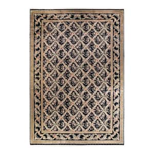 Mogul One-of-a Kind Traditional Black 12 ft. 1 in. x 18 ft. 1 in. Geometric Area Rug