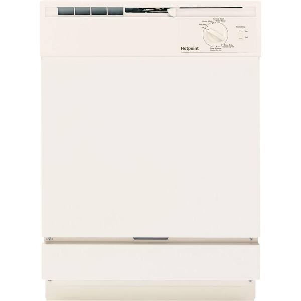 Hotpoint 24 in. Built-In Front Control Dishwasher in Bisque, 64 dBA