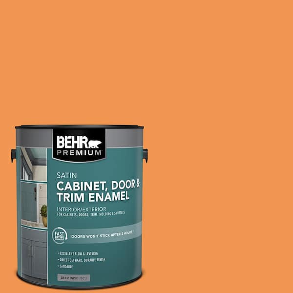 BEHR PREMIUM 1 gal. #P230-6 Toucan Satin Enamel Interior/Exterior Cabinet, Door & Trim Paint