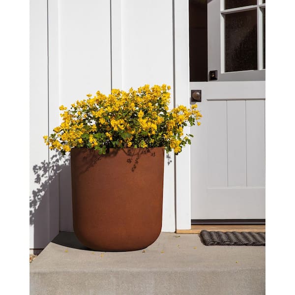Patina Series 20 in. Kona Plastic Planter (2 Pack)