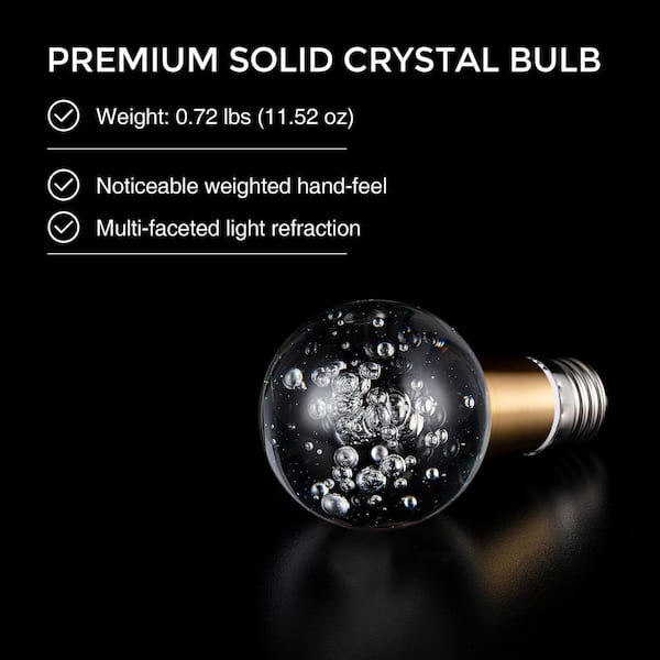5-Watt Equivalent Bubble Globe Shaped E26/27 Crystal LED Light Bulb in Warm White (1-Pack)