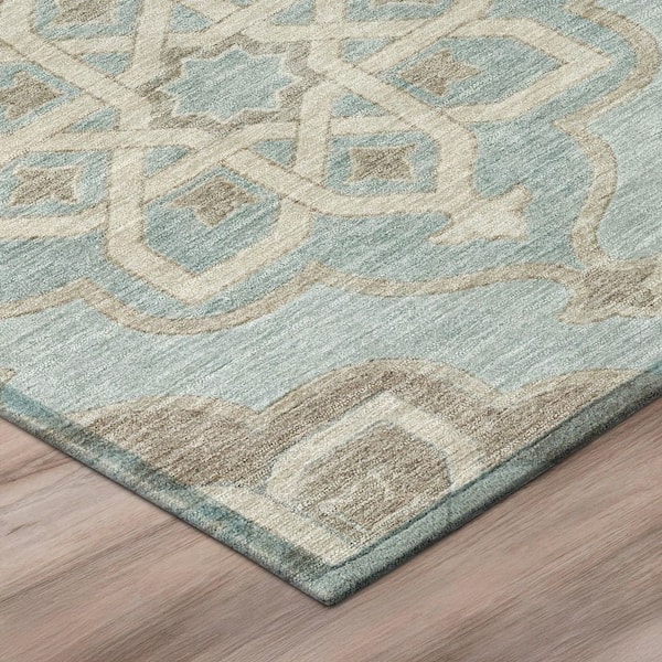Chantille Machine Washable Indoor/Outdoor Abstract ACN3031 Spa 5 ft. x 7 ft. 6 in. Area Rug