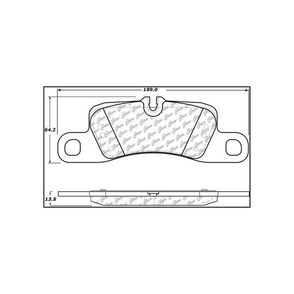 Centric Parts Disc Brake Pad Set 2009-2010 Porsche Cayenne V6 V8