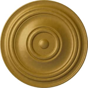 2-1/2 in. x 31-1/2 in. x 31-1/2 in. Polyurethane Traditional Ceiling Medallion, Pharaohs Gold