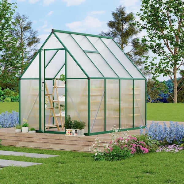 homfan 6x7 FT Heavy Duty Greenhouse, Aluminum Frame, PC Panels