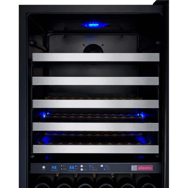 Stainless Steel Dual Zone 172 Bottle Wine Refrigerator