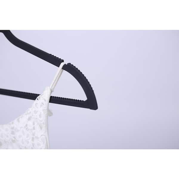 Honey-Can-Do Plastic No-Slip Rubberized Suit Hangers, White, 30 Pack