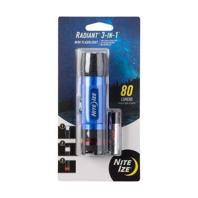 Radiant 3-In-1 LED Mini Flashlight in Blue