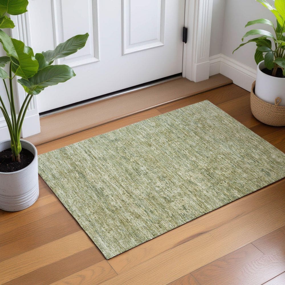 Chantille Machine Washable Indoor/Outdoor Abstract ACN2324 Sage 2 ft. x 3 ft. Accent Rug price history on PriceWatchPro