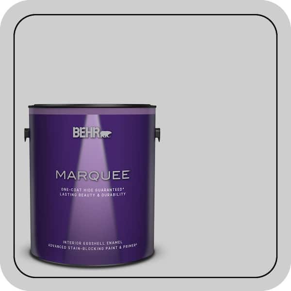 BEHR MARQUEE 1 gal. #770E-2 Silver Screen color Eggshell Enamel Interior Paint & Primer