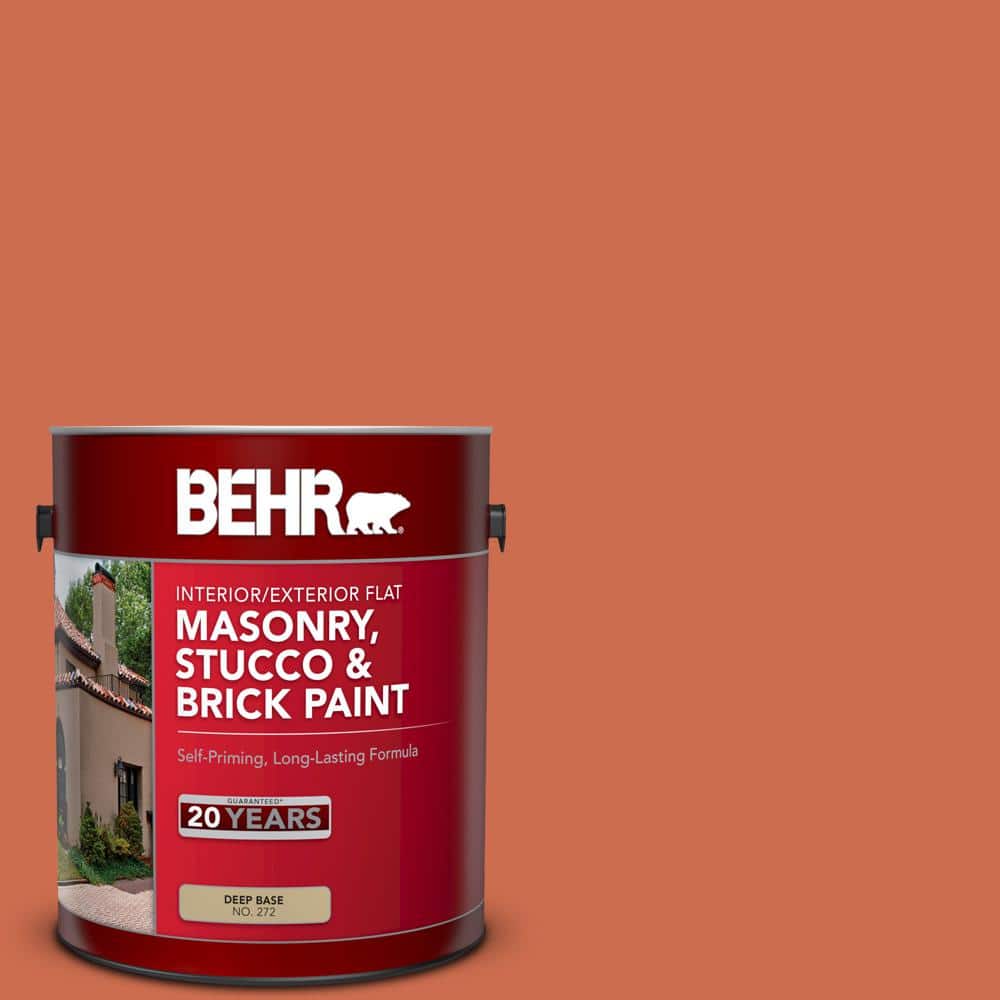 1 gal. #M180-6 Tiki Torch Flat Interior/Exterior Masonry, Stucco and Brick 