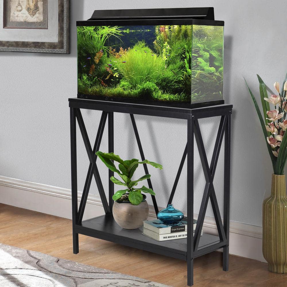 Aquatic Fundamentals Aquatic Black In Accent Cabinet Aquarium Stand