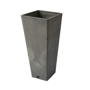 Algreen Valencia Planter, Square Taper Planter with Elevated Plant Shelf, 14-In. by 24-In. Height, Concrete Algreen Valencia Planter, Square Taper Planter with Elevated Plant Shelf, 14-In. by 24-In. Height, Concrete